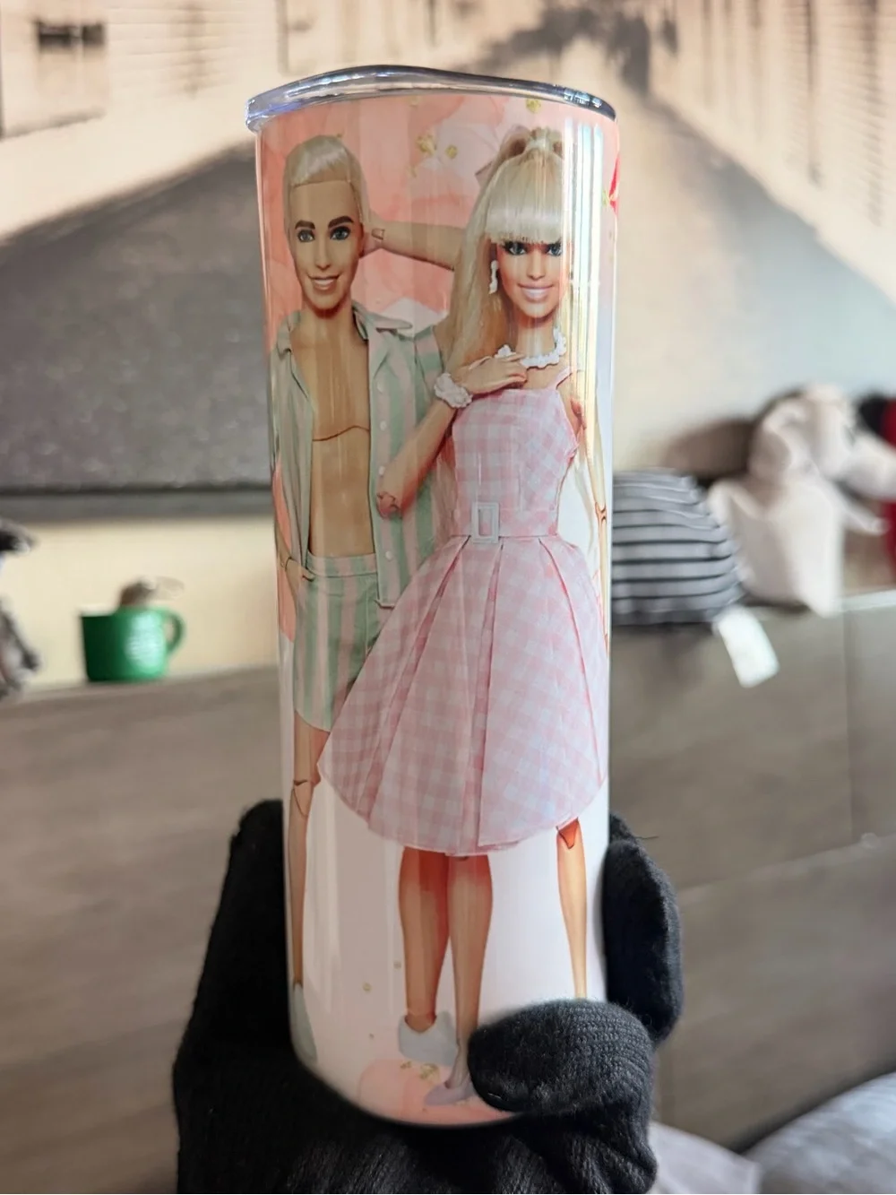Barbie Pink & White Graphic Tumbler - Licensed Drinkware
